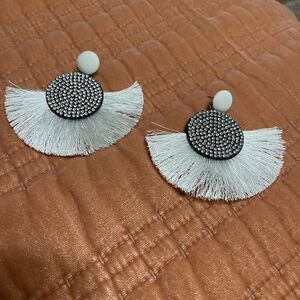 White earrings